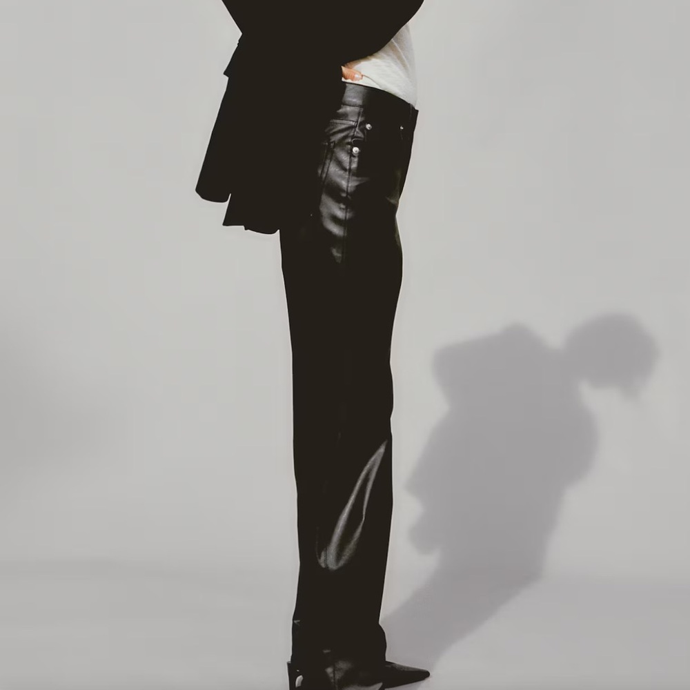 H&M Black Vegan Leather Pants